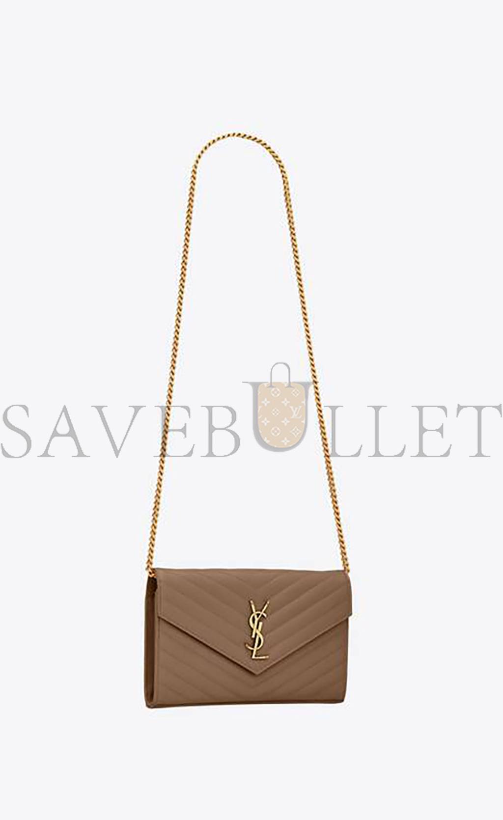 Y*L cassandre matelassÉ chain wallet in grain de poudre embossed leather 377828bow012346 (22.5*14*4cm)