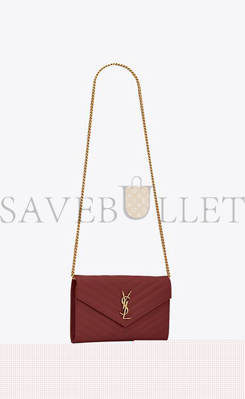 Y*L cassandre matelassÉ chain wallet in grain de poudre embossed leather 377828bow016008 (22.5*14*4cm)