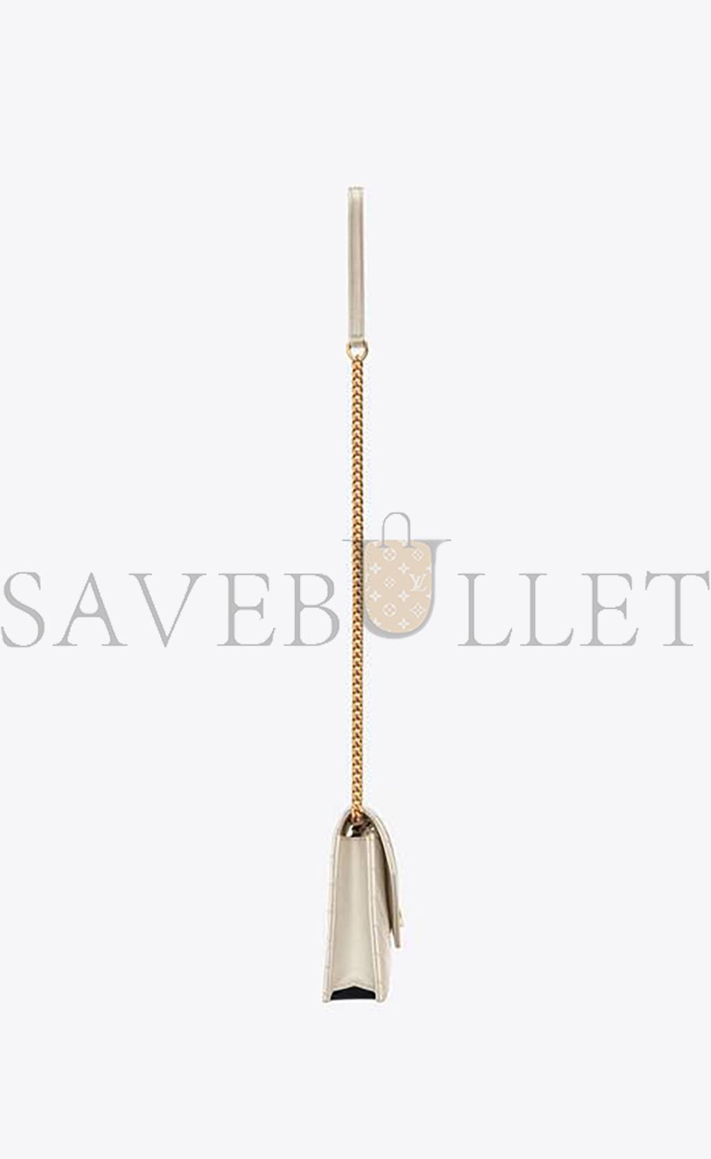 Y*L cassandre matelassÉ envelope chain wallet in grain de poudre embossed leather 742920bow019207 (19*12.5*3.5cm)