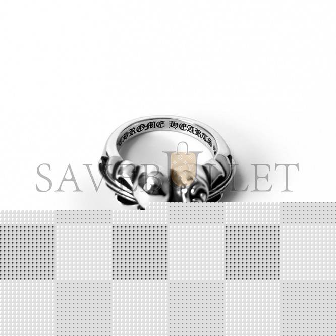 Ch**me He**ts floral cross heart ring