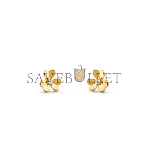V*N CL*F arpels frivole earrings, mini model - yellow gold, diamond  vcarp0j300