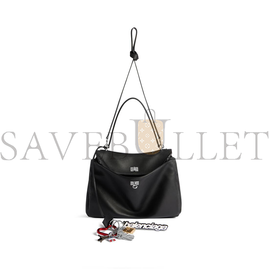 Ba*len*cia*ga Ba*len*cia*ga rodeo medium tote silver hardware 789772 (35*23.3*10.9cm)
