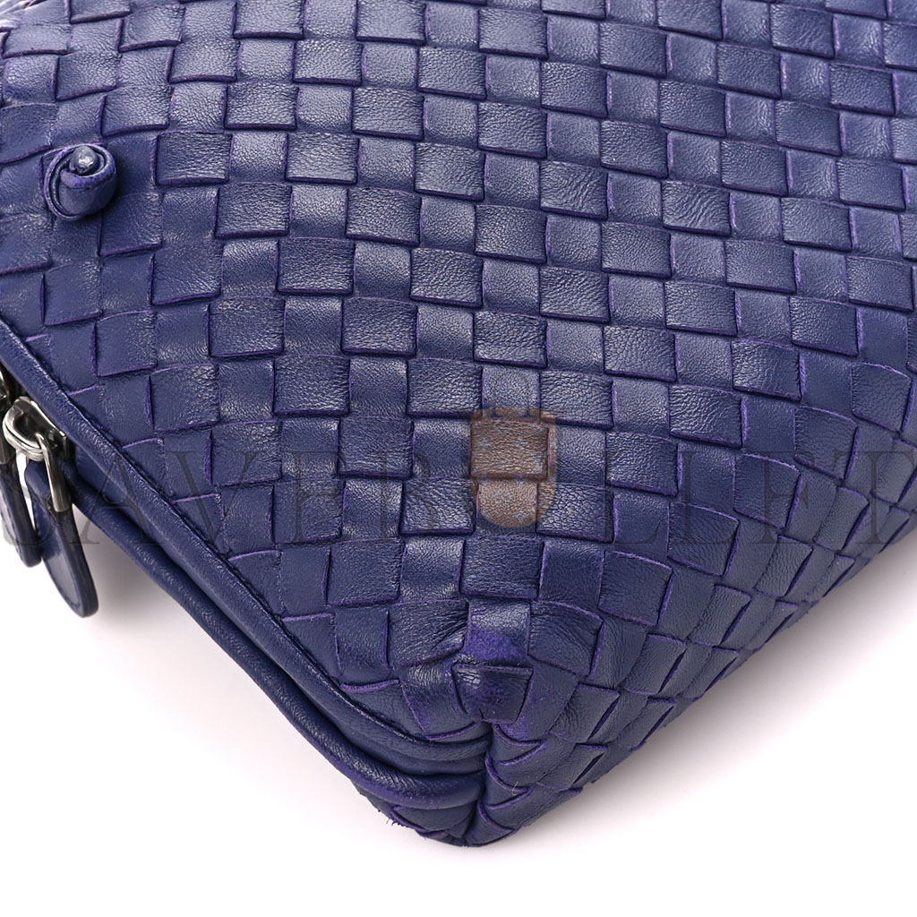 bo*te*ga Ve*ne*ta nappa intrecciato nodini crossbody messenger purple (23*19*5cm)