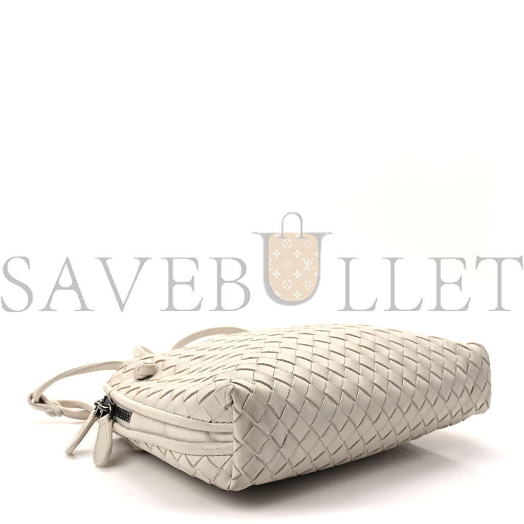 bo*te*ga Ve*ne*ta nappa intrecciato nodini crossbody messenger white (23*18*5cm)