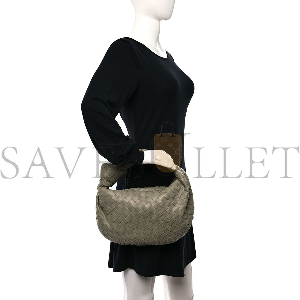 bo*te*ga Ve*ne*ta nappa intrecciato teen jodie hobo travertine (37*21*8cm)