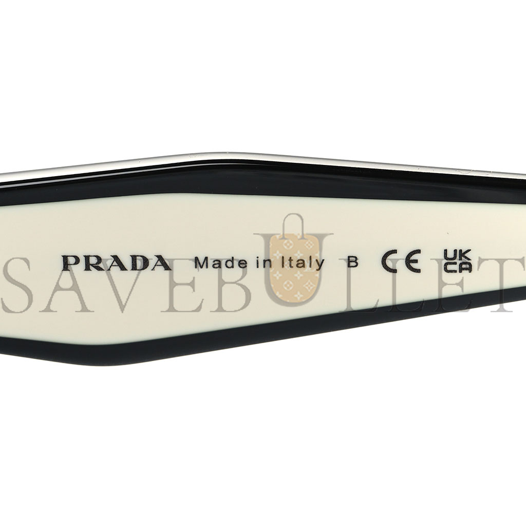Pra*a acetate square sunglasses spr 24z black white