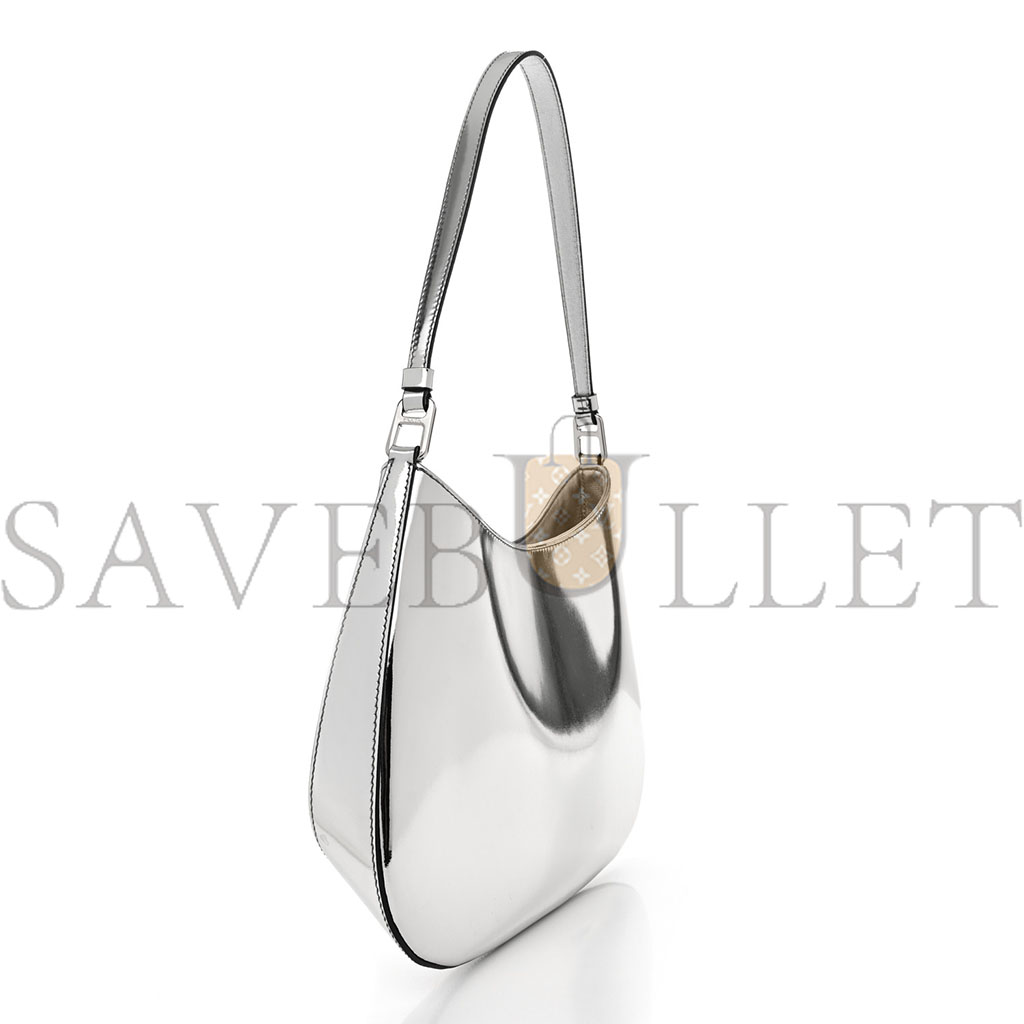 Pra*a metallic spazzolato cleo shoulder bag argento (28*18*5cm)