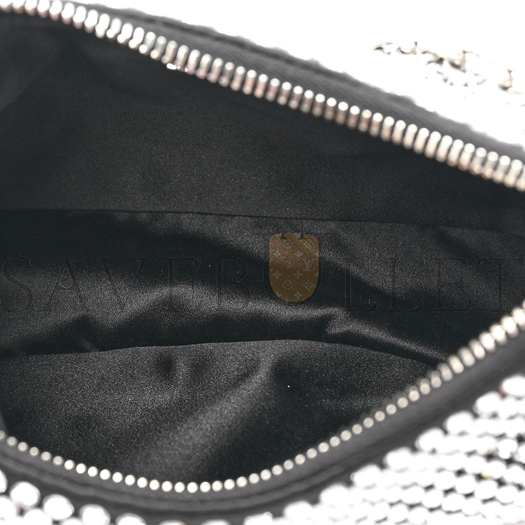 Pra*a satin crystal re-edition 2005 shoulder bag cristal (22*17*6cm)