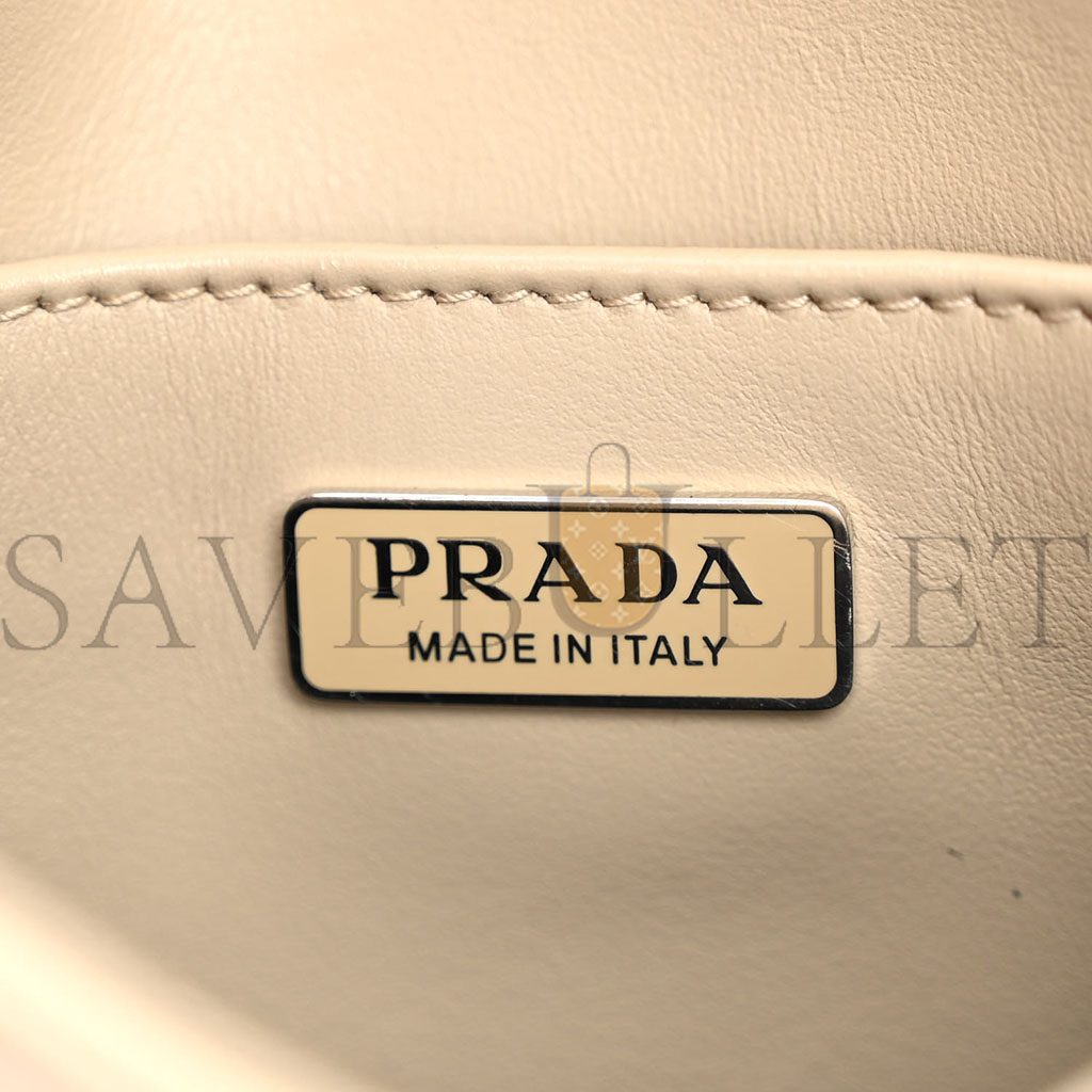 Pra*a spazzolato cleo flap shoulder bag deserto (17*15*3cm)