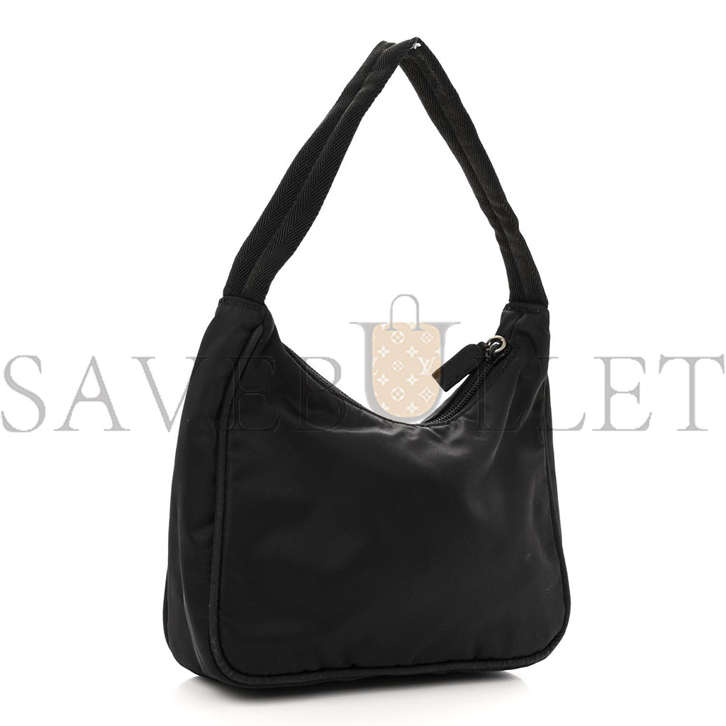Pra*a tessuto nylon sport mini shoulder bag black (20*18*6cm)