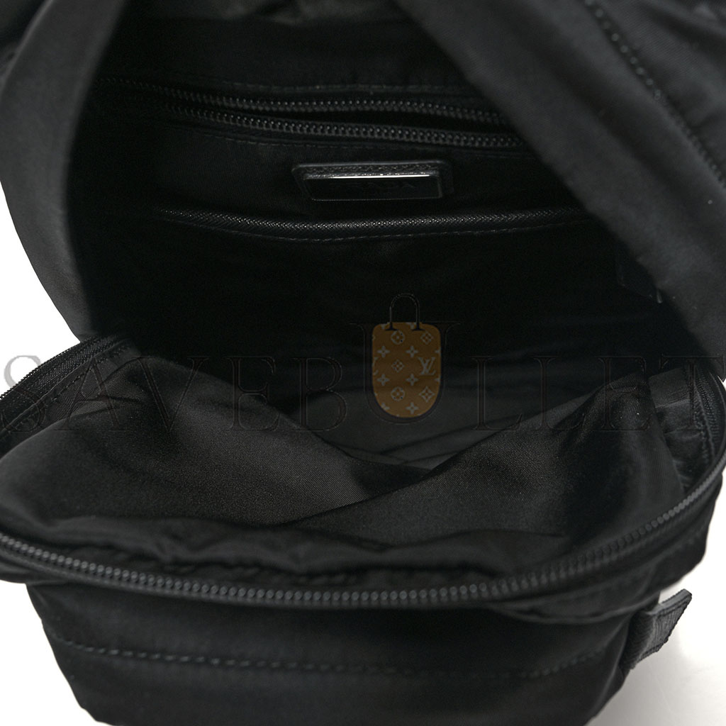 Pra*a tessuto nylon montagna sling backpack black (32*20*6cm)