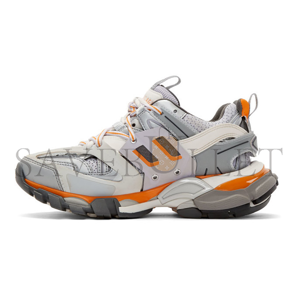 Ba*len*cia*ga grey and purple track sneakers 542436w1gb41465