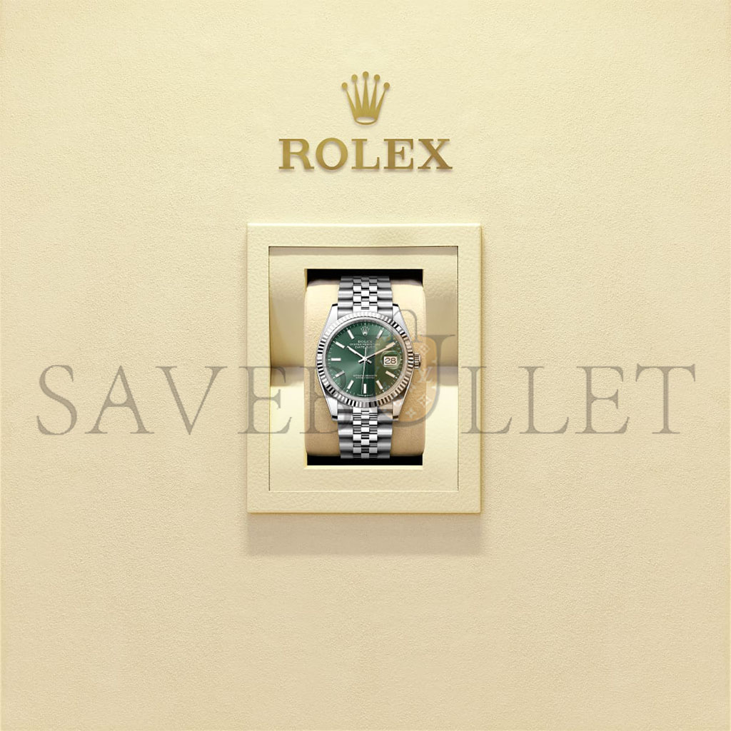 R*l*x datejust 36 oyster, 36 mm, oystersteel and white gold watch 126234