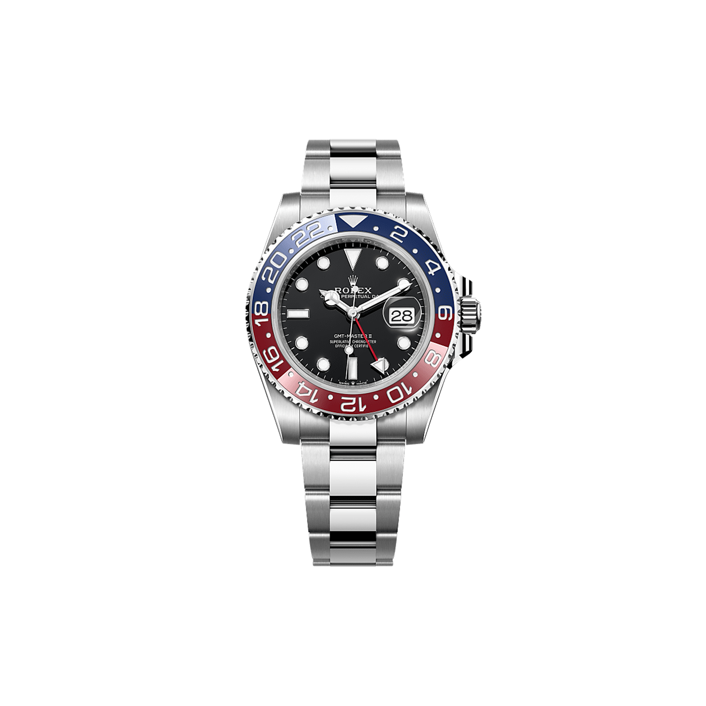 R*l*x gmt-master ii oyster, 40 mm, oystersteel watch 126710blro