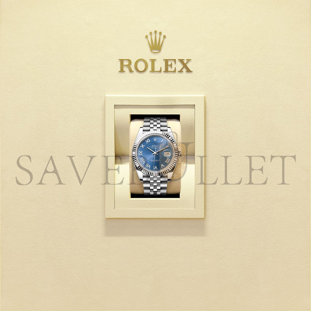 R*l*x datejust 41 oyster, 41 mm, oystersteel and white gold watch 126334-0026