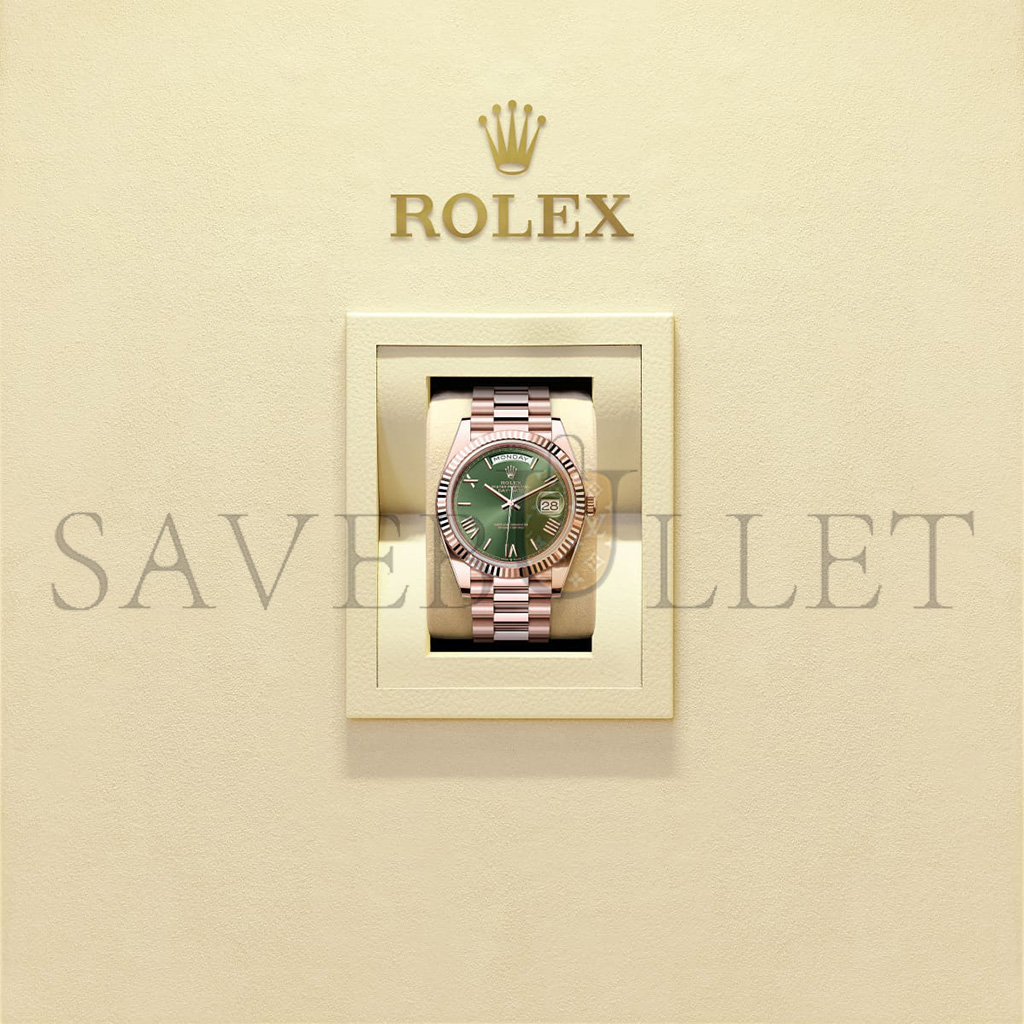R*l*x day-date 40 oyster, 40 mm, everose gold watch 228235-0025