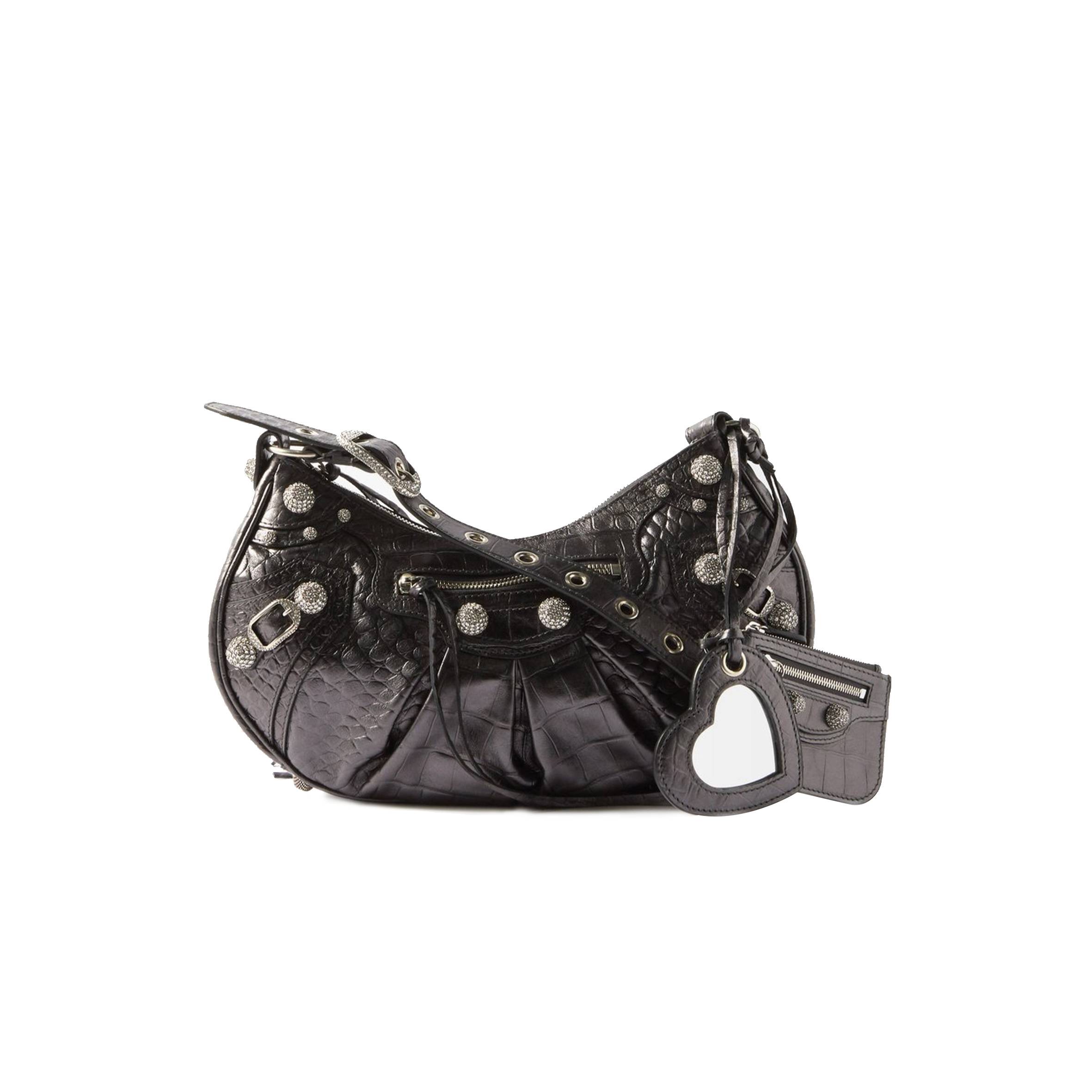 Ba*len*cia*ga grey cagole s croc-effect leather shoulder bag matchesfashion us (29*16*7cm)