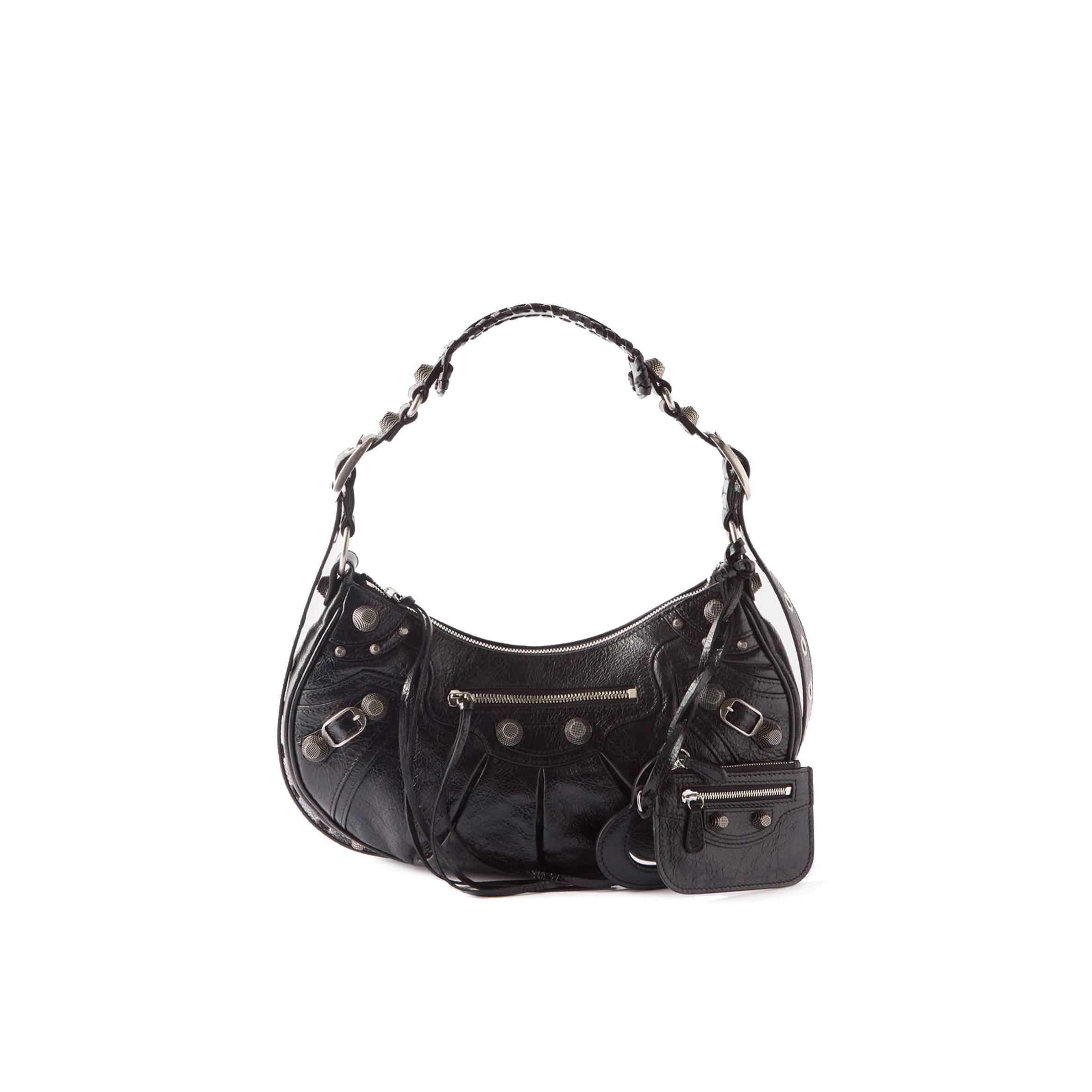 Ba*len*cia*ga black cagole s leather shoulder bag matchesfashion us (33*14.7*7.8cm)