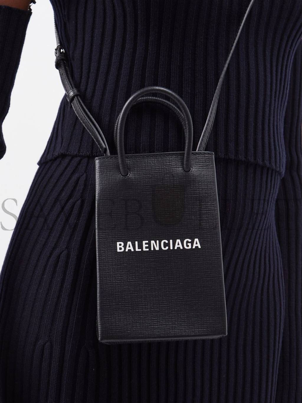 Ba*len*cia*ga black shopping mini leather cross-body bag matchesfashion us (18*12.4*4.8cm)