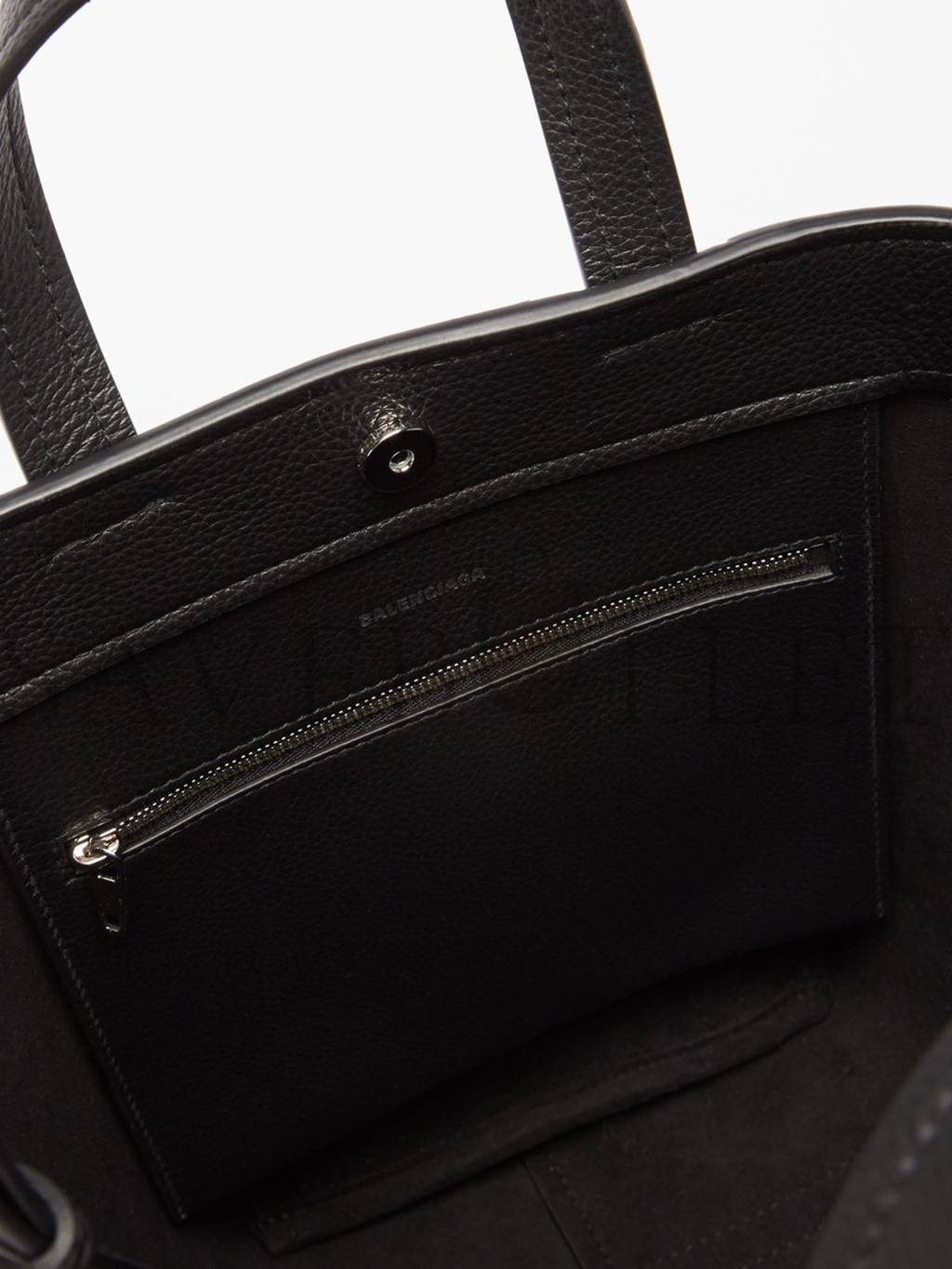 Ba*len*cia*ga black everyday logo-print leather tote bag matchesfashion us (22.5*14.5*10cm)