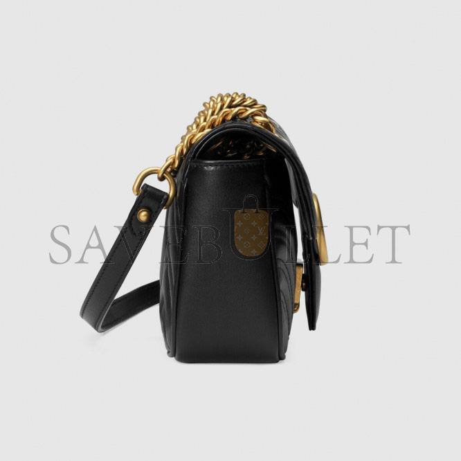 g*u*i gg marmont matelassÉ leather S*per mini bag 446744 (23*14*6cm)