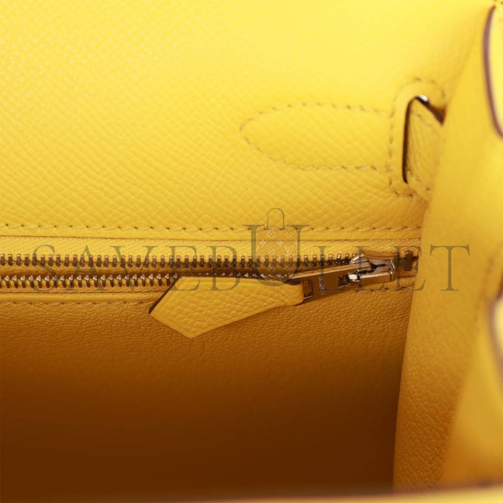 H**mes kelly sellier 28 jaune de naples epsom palladium hardware (28*22*10cm)
