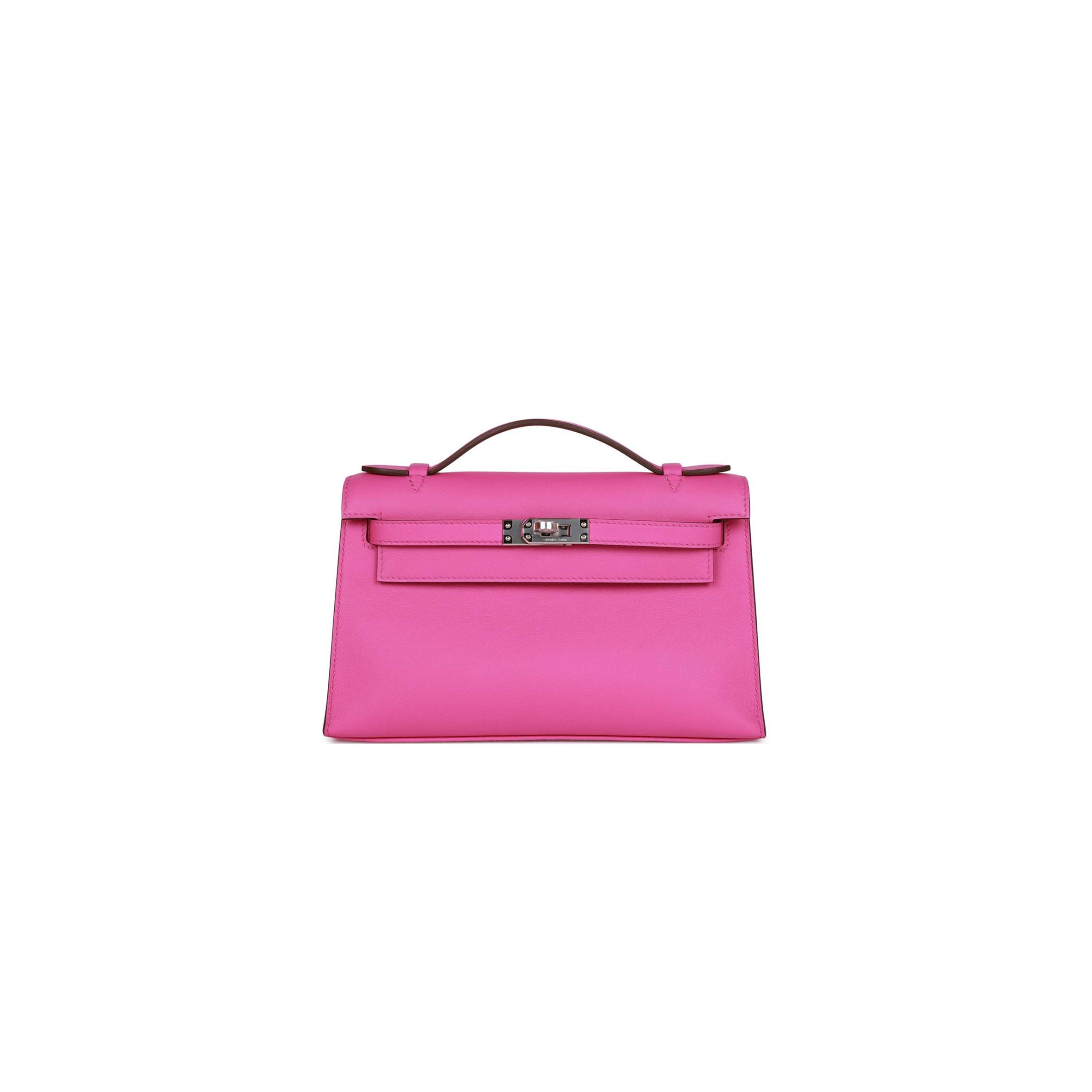 H**mes mini kelly pochette magnolia swift palladium hardware (22*14*7cm)