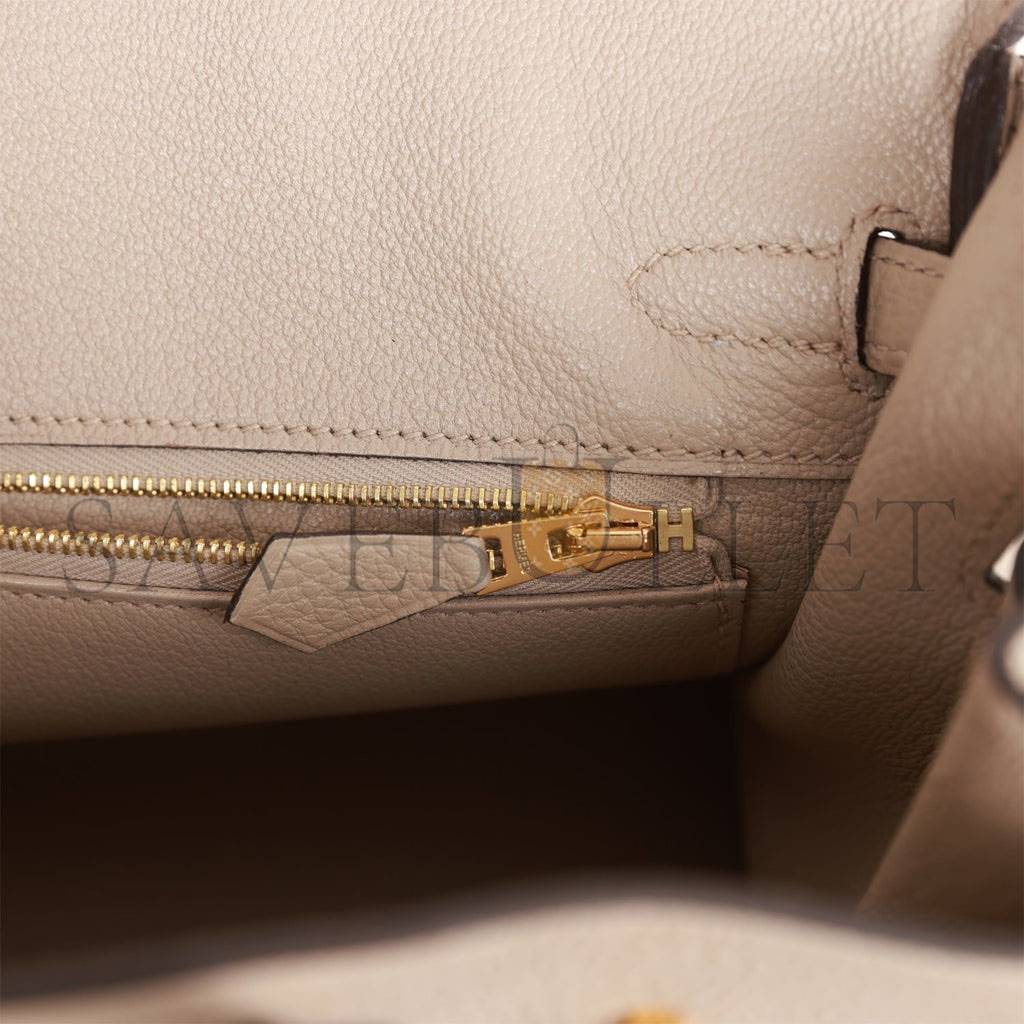 H**mes birkin 25 gris tourterelle togo gold hardware handmade (25cm)