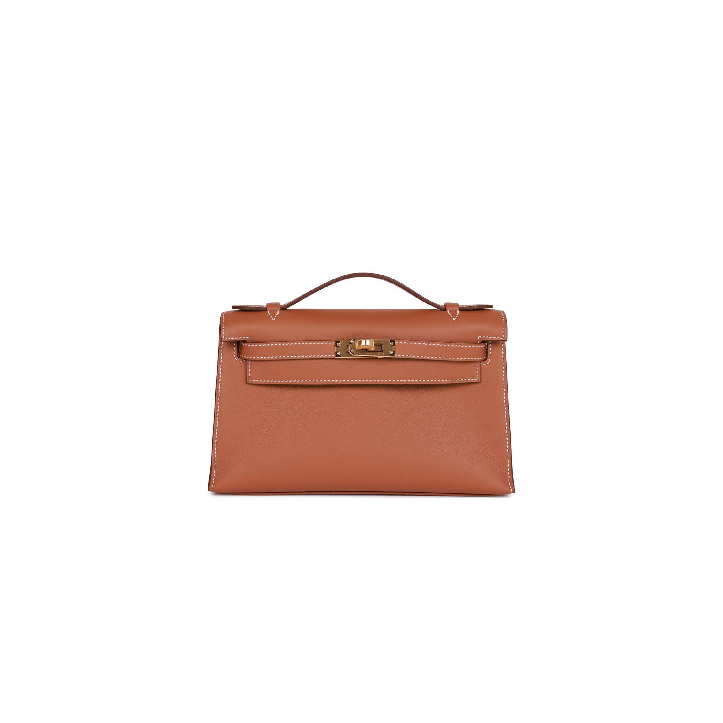 H**mes kelly pochette chai swift palladium hardware (22*12*13cm)