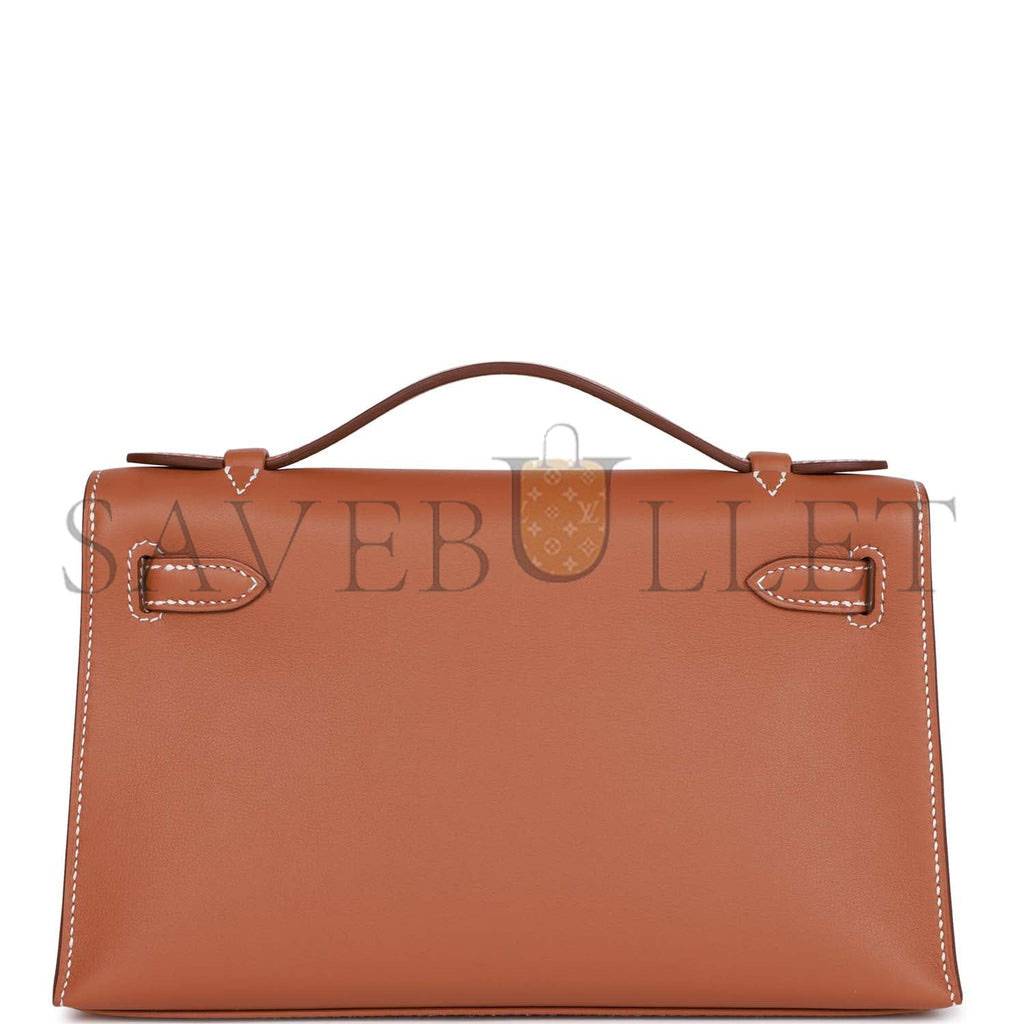 H**mes kelly pochette chai swift palladium hardware (22*12*13cm)