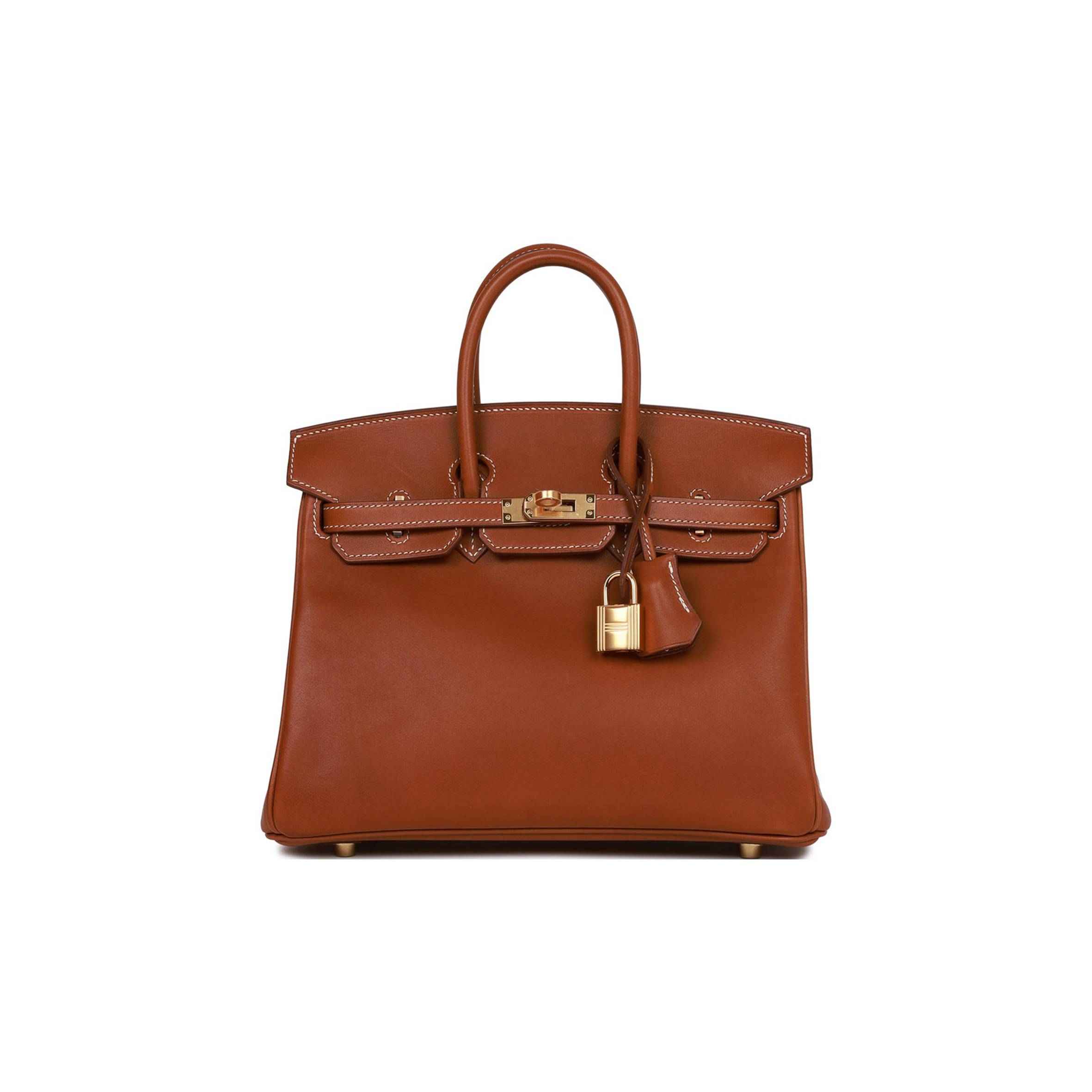H**mes birkin 25 fauve barenia gold hardware handmade (25cm)