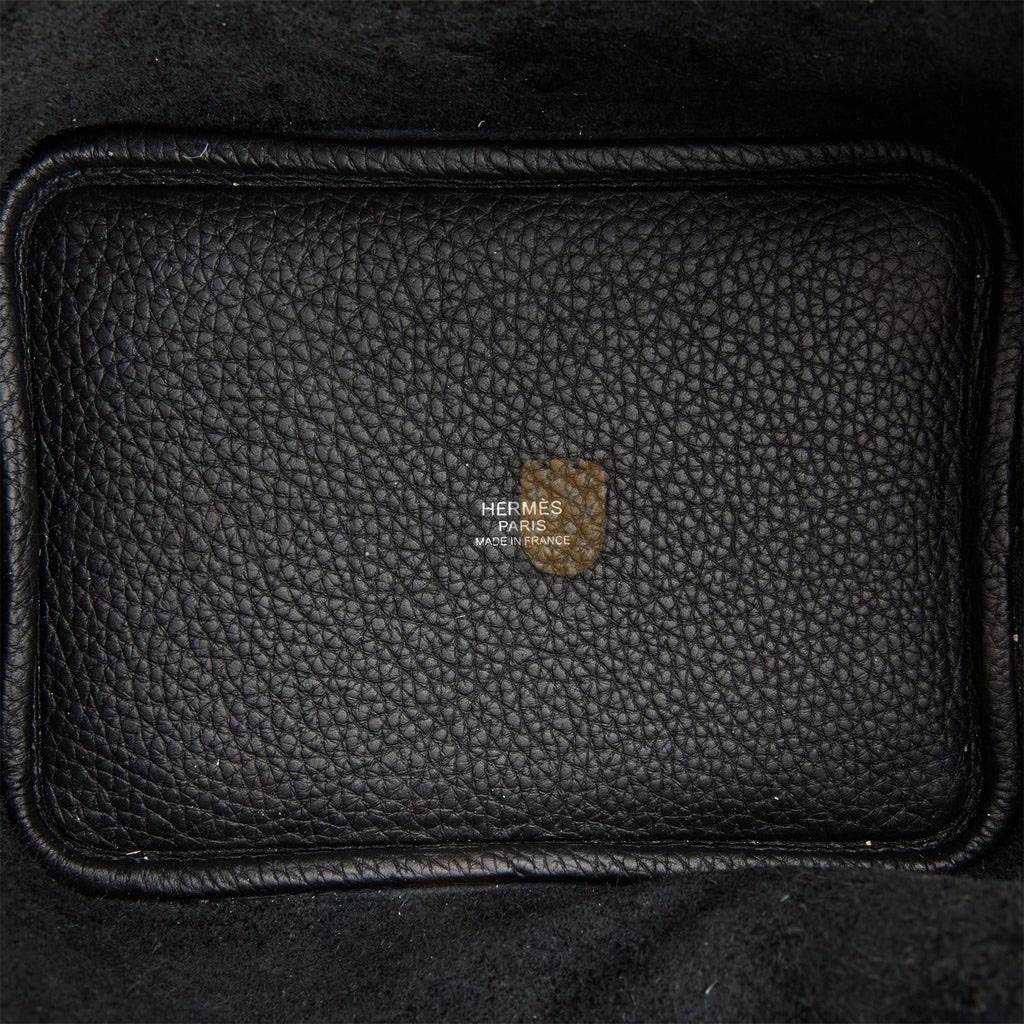 H**mes monochrome picotin 18 black clemence black hardware (18*12*19cm)