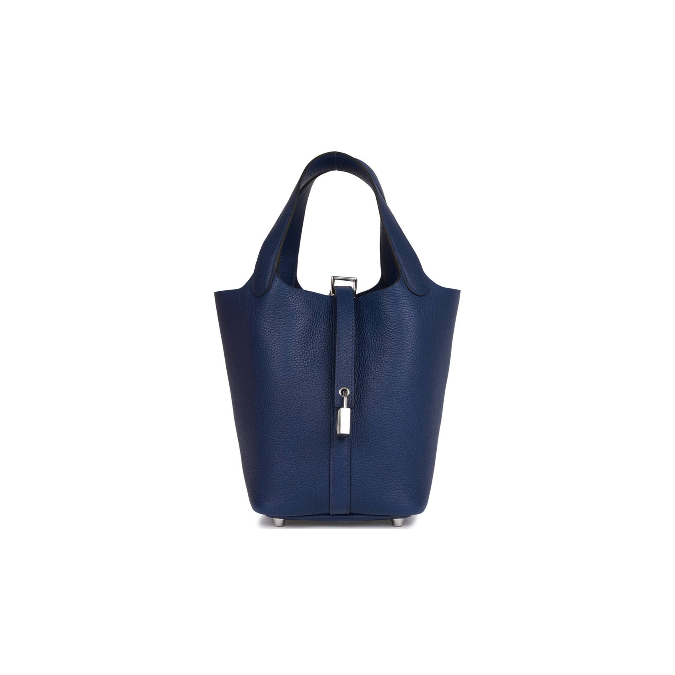 H**mes picotin lock 18 bleu saphir maurice palladium hardware (18*13*18cm)