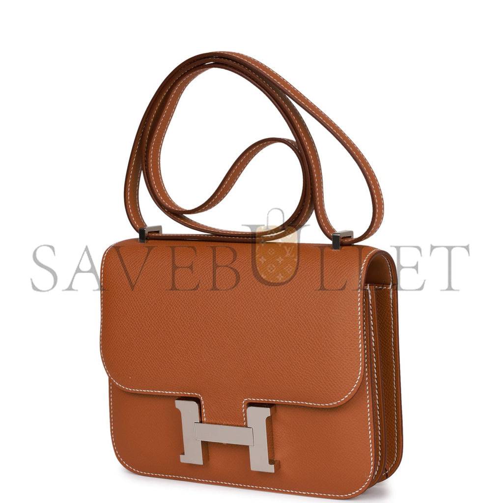 H**mes constance 18 gold epsom palladium hardware (18cm)