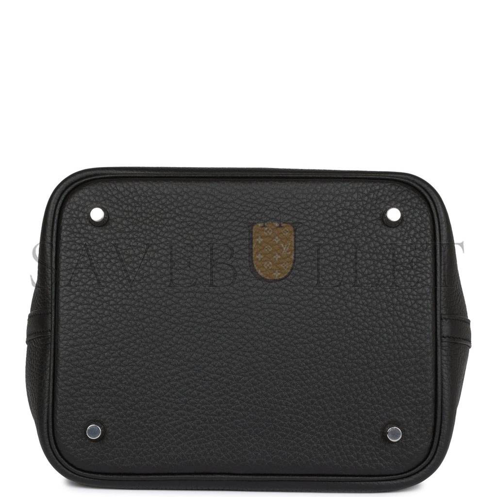 H**mes black clemence picotin lock 22cm palladium hardware (22cm)