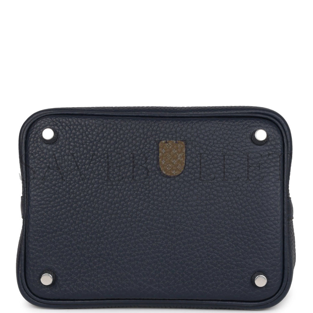 H**mes picotin lock 18 bleu nuit clemence palladium hardware (18*13*18cm)