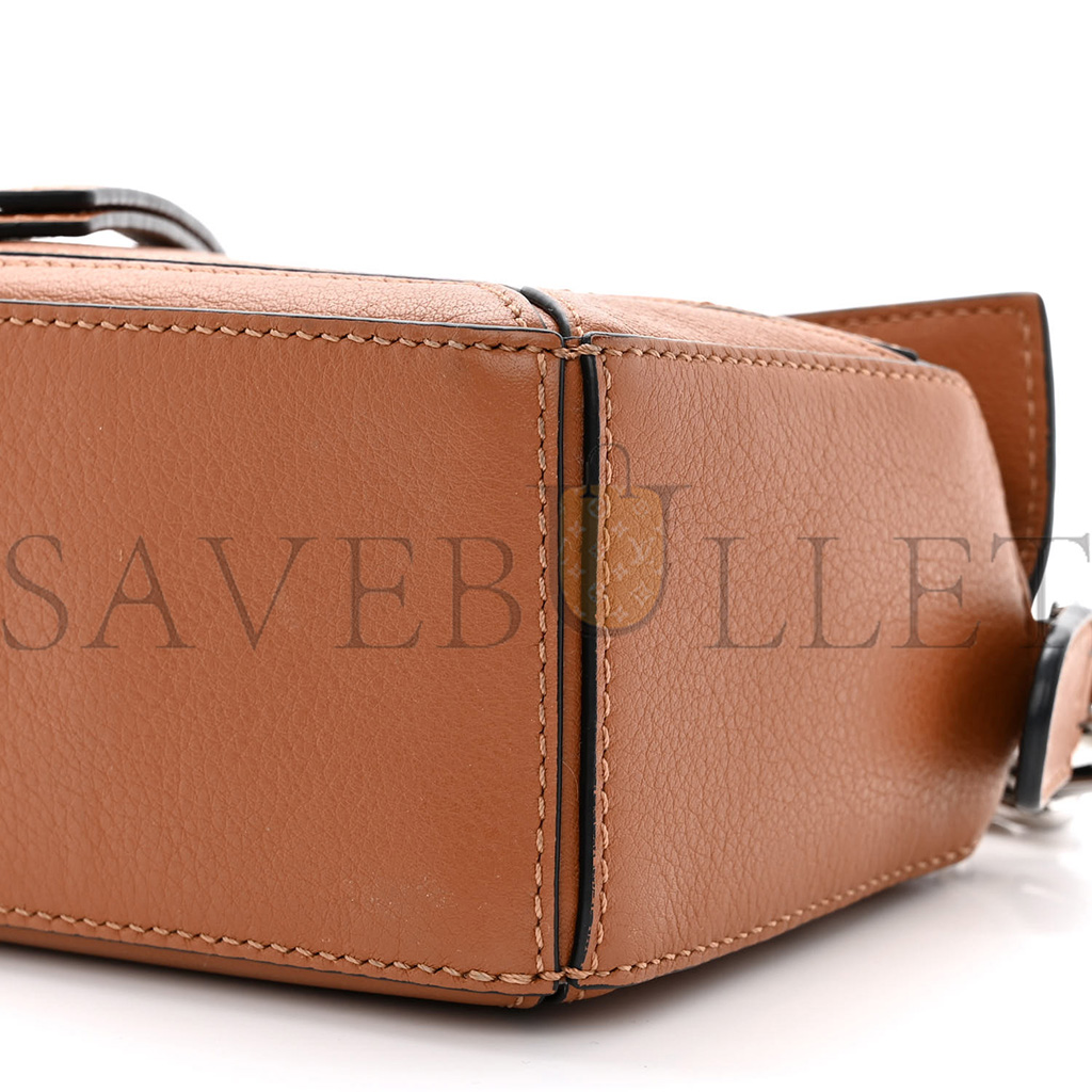l*ew* calfskin mini puzzle bag tan (18*12.5*8cm)