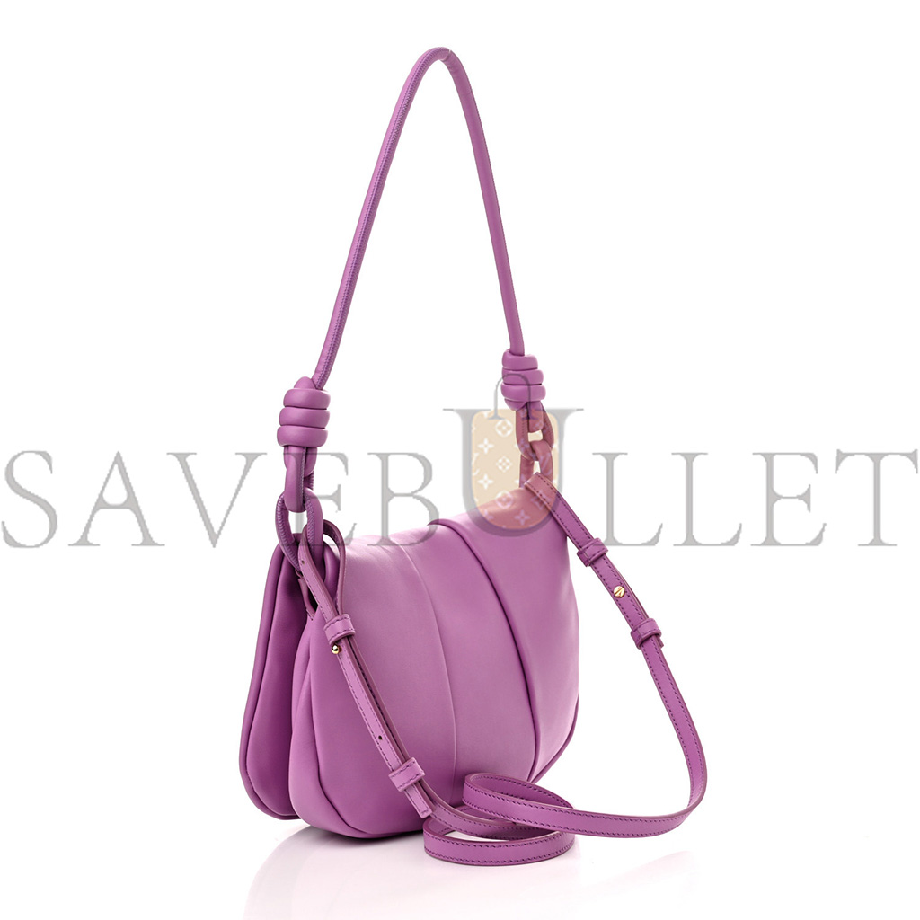 l*ew* shiny nappa calfskin paseo satchel rockrose (25*17*8cm)