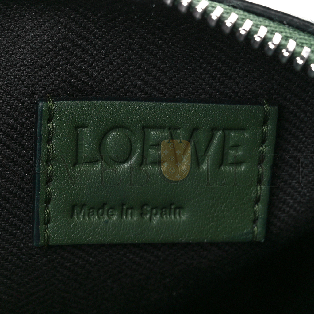 l*ew* S*pple smooth calfskin jacquard cubi crossbody bag green (33*29*17cm)