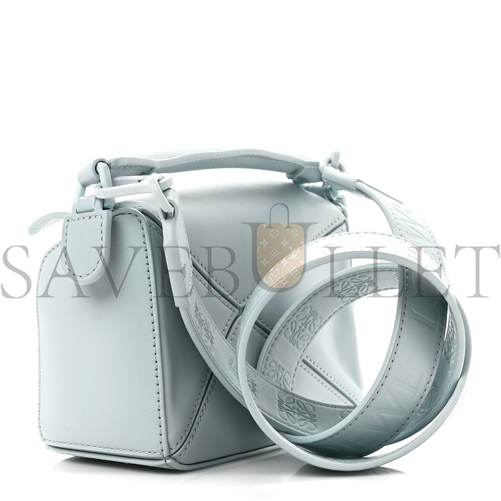 l*ew* calfskin small puzzle bag aqua (18*12.5*8cm)