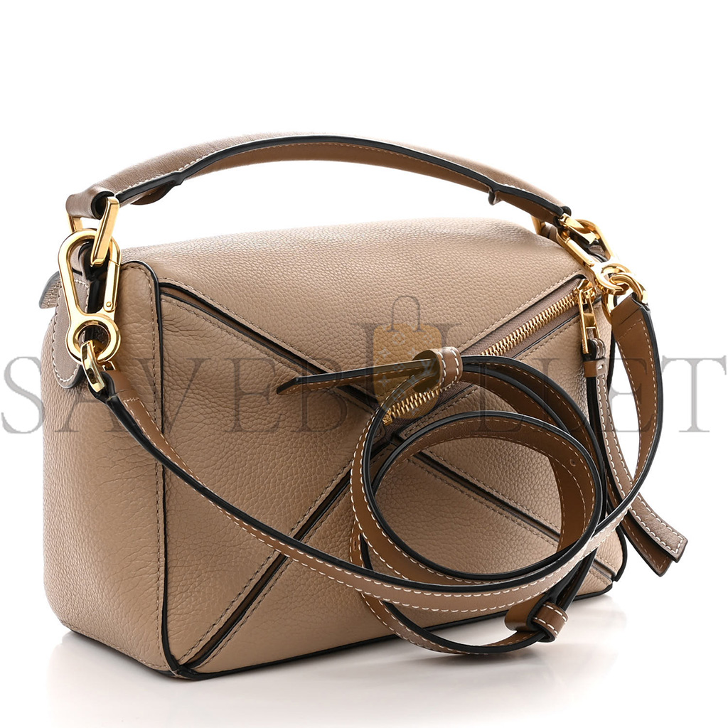 l*ew* grained calfskin small puzzle bag sand mink (24*16.5*10.5cm)