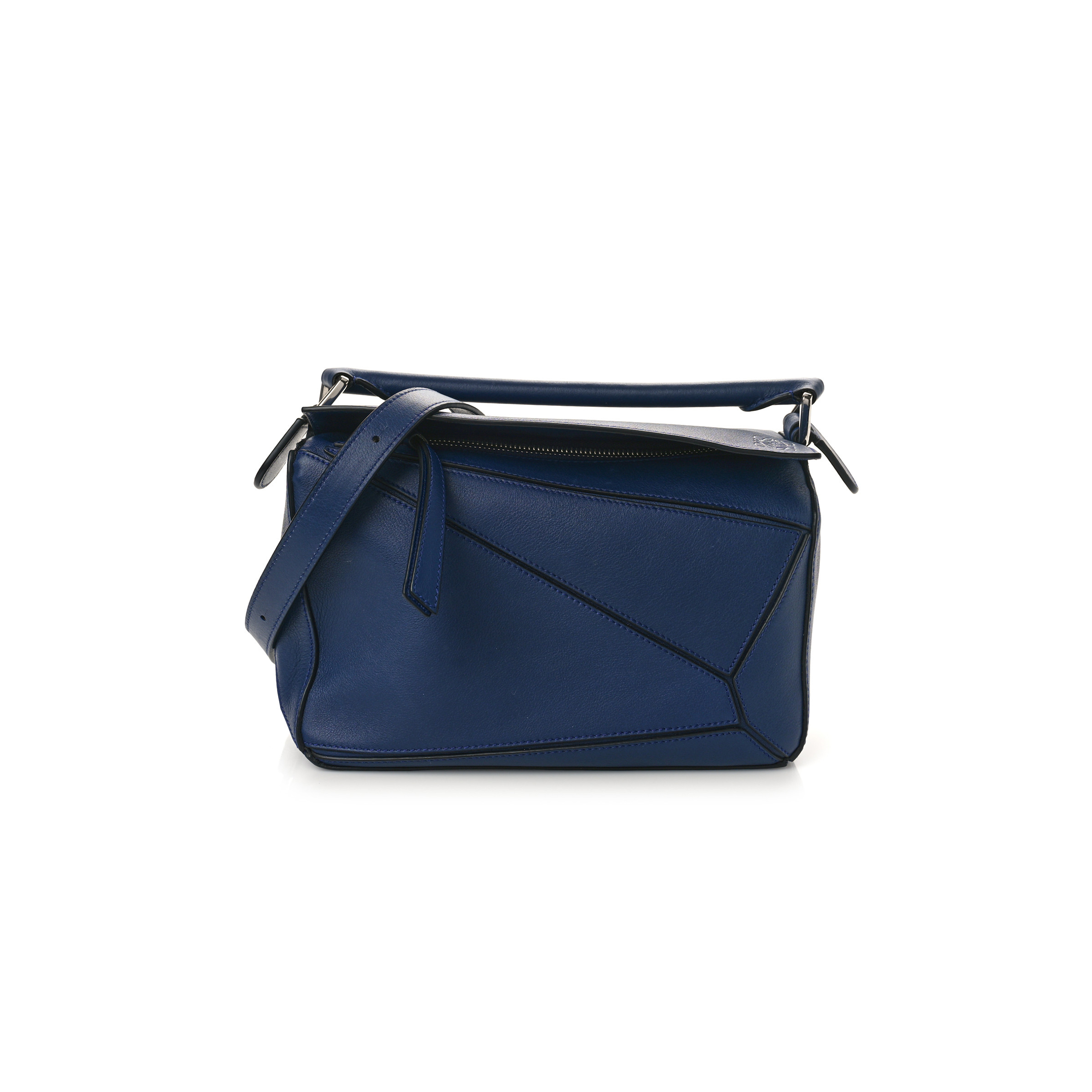 l*ew* calfskin small puzzle bag marine (24*16.5*10.5cm)