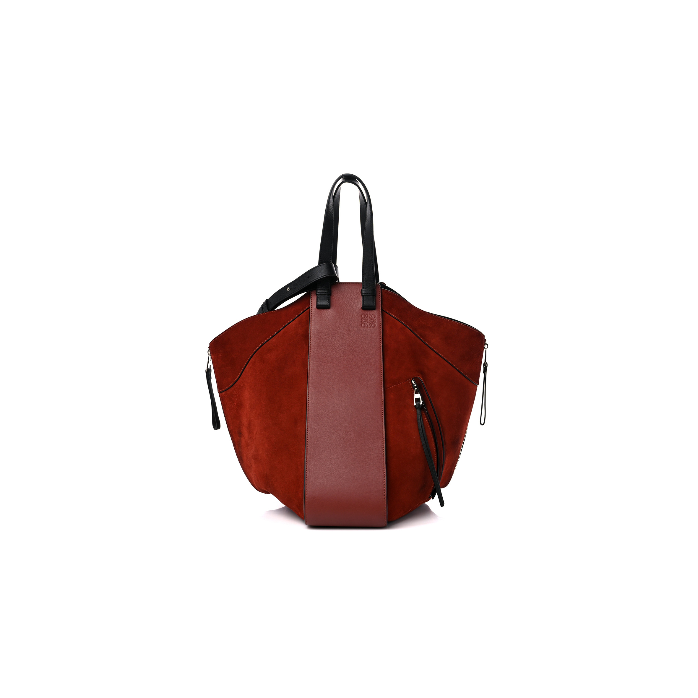 l*ew* calfskin suede hammock shoulder bag red (30*25*13.5cm)