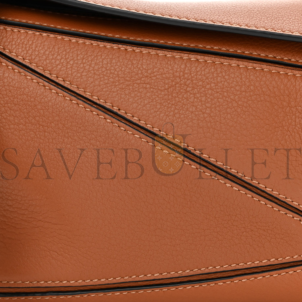 l*ew* calfskin mini puzzle bag tan (18*12.5*8cm)