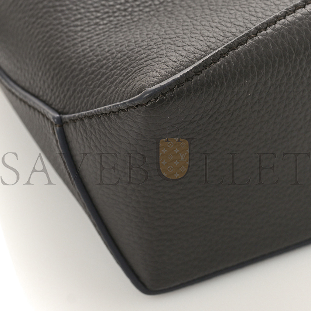 l*ew* calfskin mini puzzle edge bag dark grey (18*12.5*8cm)
