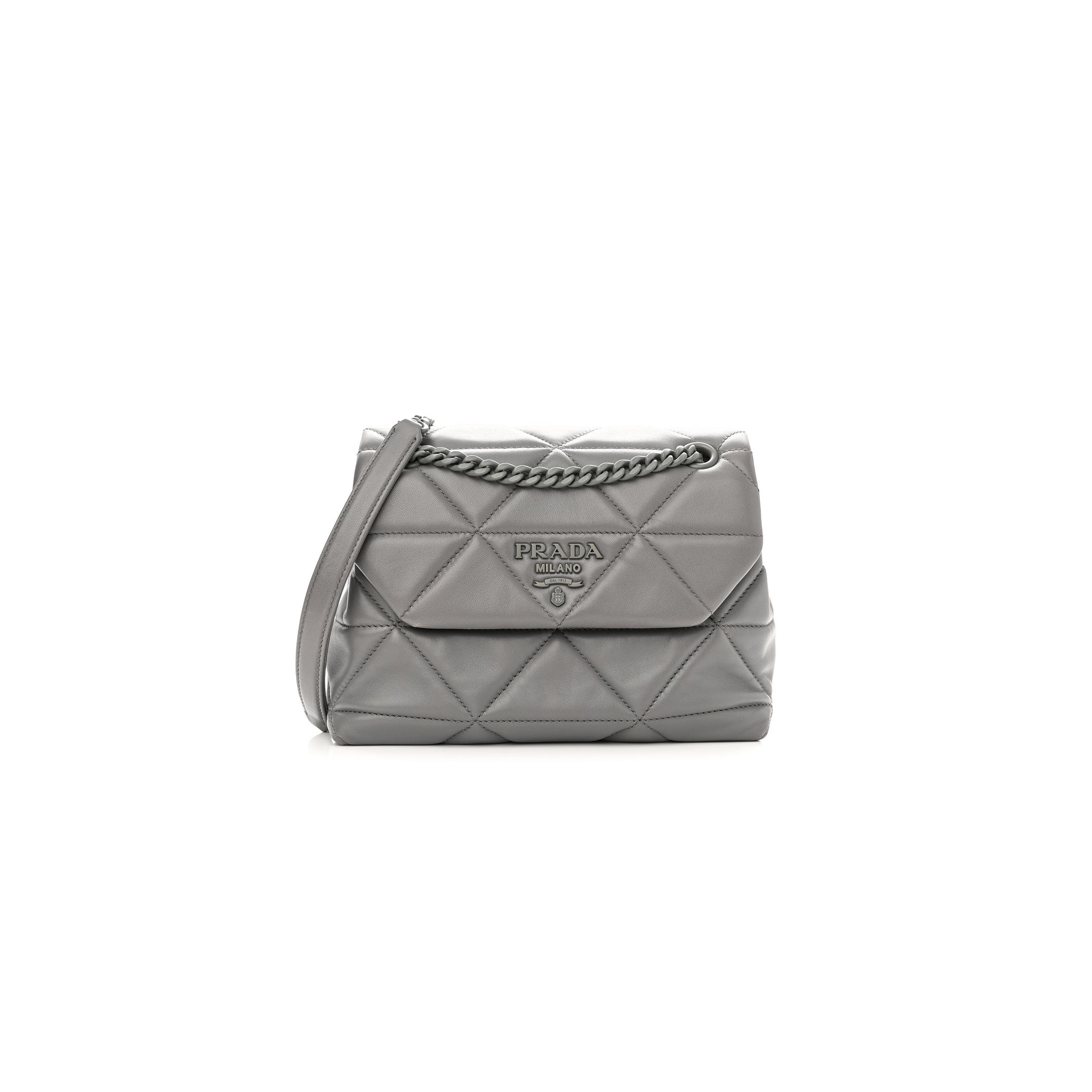 Pra*a nappa stitched small spectrum bag marmo (22*16*9cm)