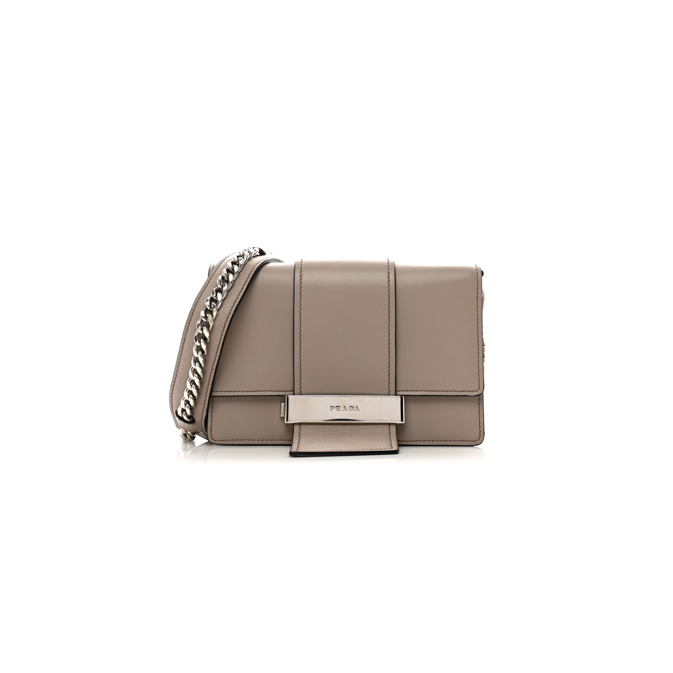 Pra*a city calf ribbon bag pomice (19*13*5cm)