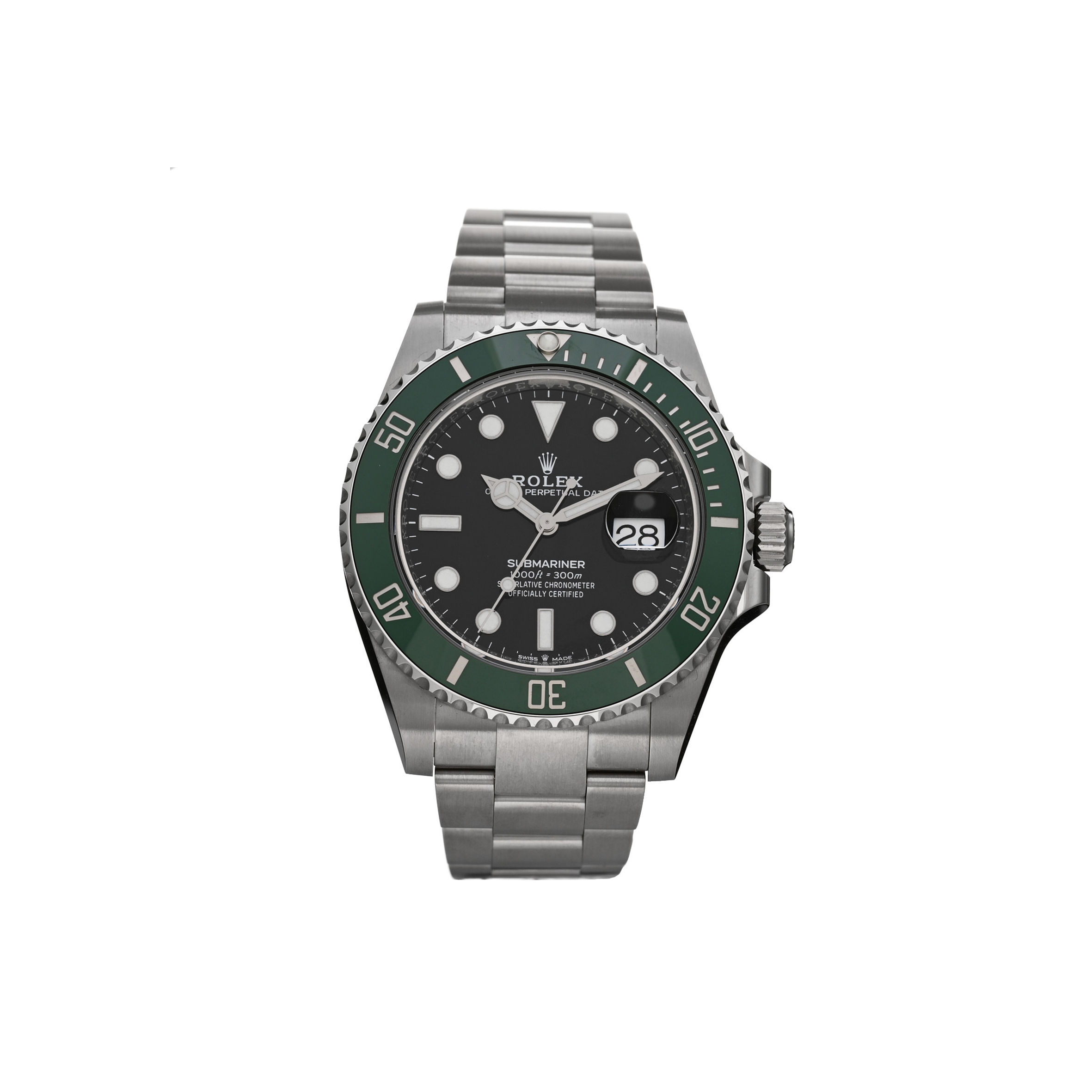 R*l*x stainless steel 41mm oyster perpetual submariner date "kermit" watch black 126610lv