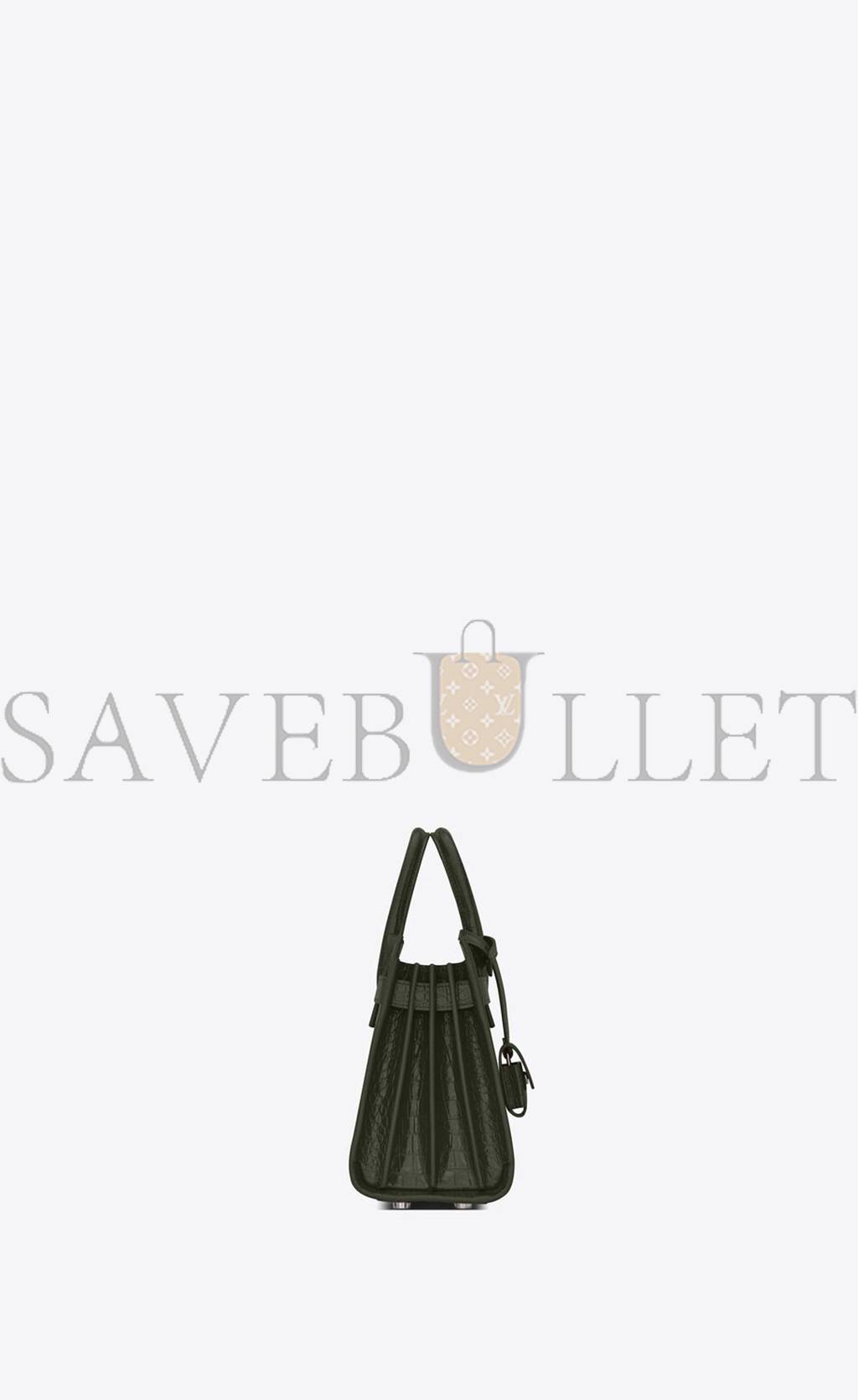 Y*L sac de jour nano in embossed crocodile shiny leather 392035dnd1n3045 (22*18*10.5cm)