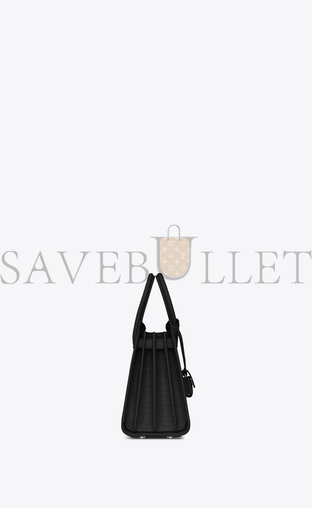 Y*L sac de jour baby in embossed crocodile shiny leather 421863dnd1n1000 (26*20.5*12.5cm)